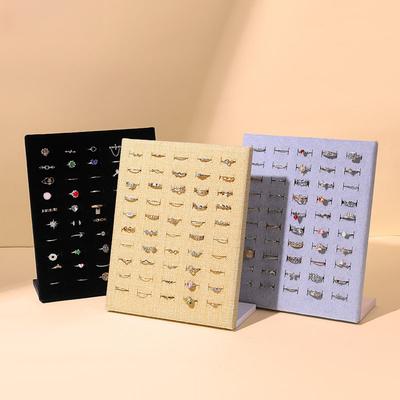 Flannel Stud Earrings Display Stand Earrings Display Board Display Stall Props 50-position Ring Storage Stand Earrings Display Stand