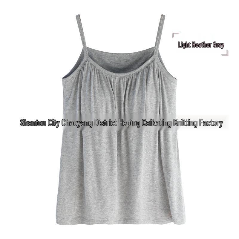 

Plus Size Wire-Free Modal Camisole with Integrated Cups for Yoga 3XL светло-серый