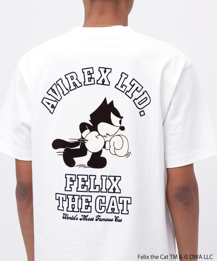 Avirex FELIX BOXING Size Short Sleeve Boxing T-SHIRT, Men's, M, 030, White, 783-5134034, T-Shirt