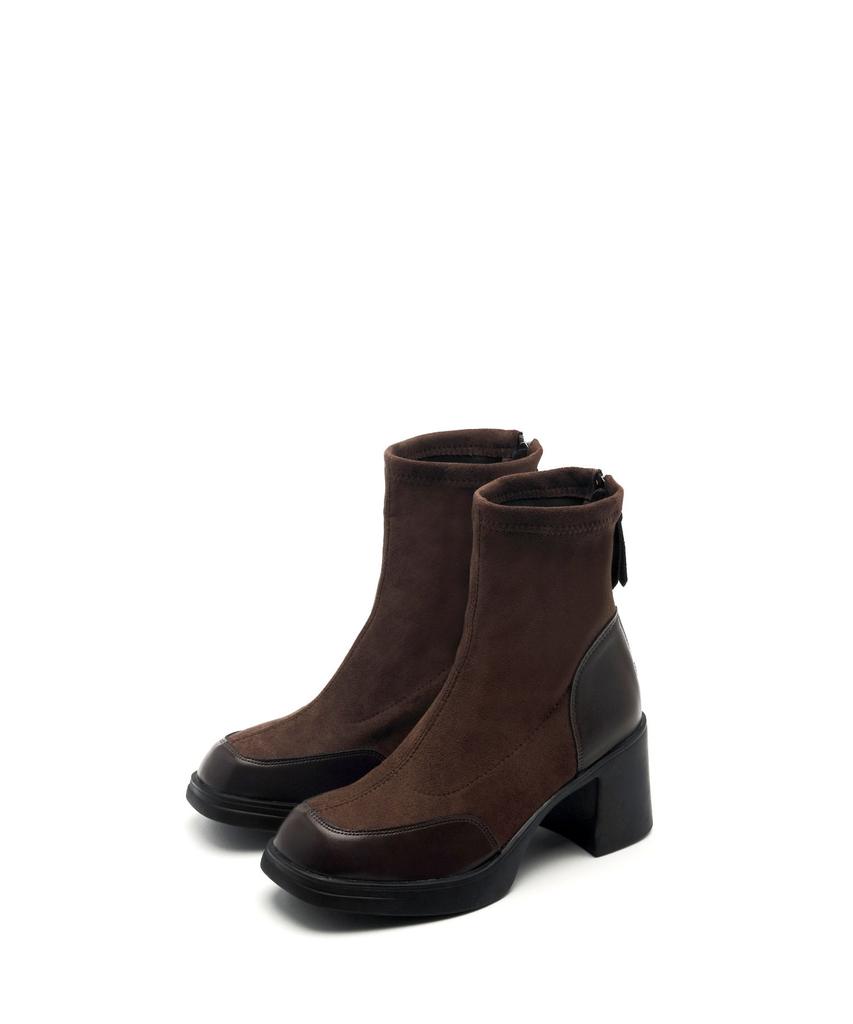 Spur Coline Layered Suede Platform Ankle Boots 7.5Cm -Va9037 (2Color)