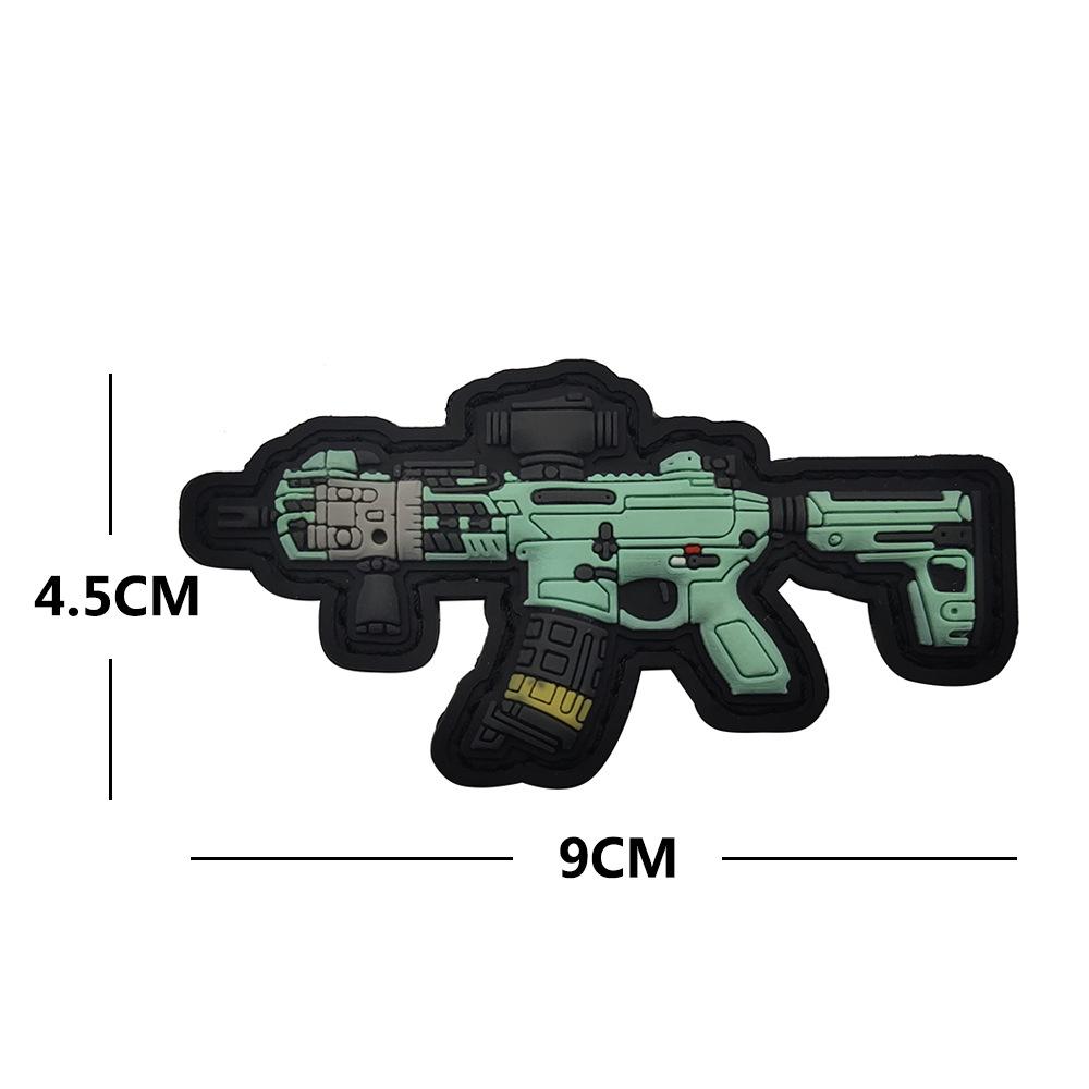 Sea Customer 3D PVC Klettverschluss Taktischer Waffenaufnäher - Q-Version Moralabzeichen für Outdoor-Taschen