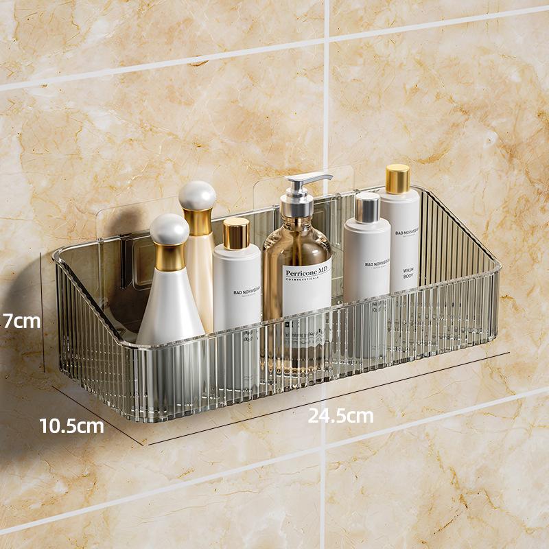 No-Drill Wall-Mounted Bathroom Shelf for Toiletries and Cosmetics