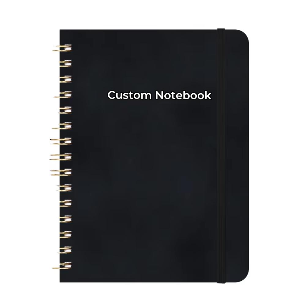 2026 A3 Customizable Hardcover Notebook A5 Strapped Leather Daily Planner with Cross-Border (Black,40)