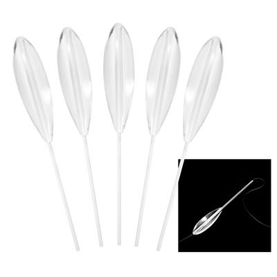 5pcs Clear Plastic Casting Bombarda Sinking Fly Fishing Spinning Floats 5g/10g/15g/20g