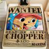 1 BUC Bucată Unică Tony Tony Chopper Pătură din Flanel cu Model Potrivită pentru Toate Sezoanele Pentru Decor Acasă Căldură și Confort Cadouri Cadou de Sărbători