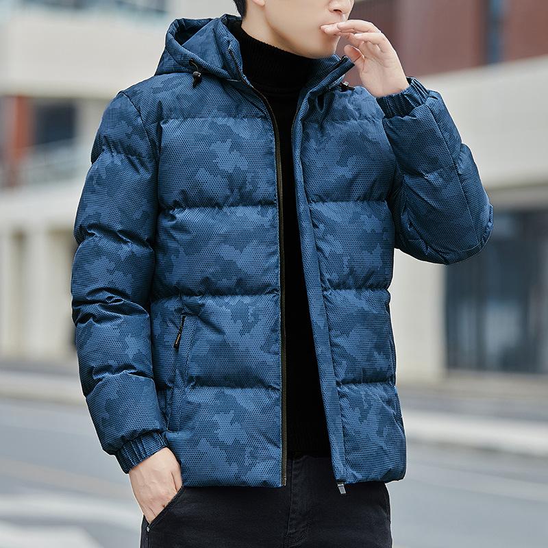 Winter Camouflage Cotton Jacket Men's Jacket Thickened Cotton Jacket Men's Trendy Bread Jacket Warm Down Cotton Jacket Men's Hoodie