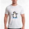 Penguin Funny Tshirt Summer Casual Cotton Tee Oversized Streetwear Tops Vintage Graphic Print Loose Fit Short Sleeve