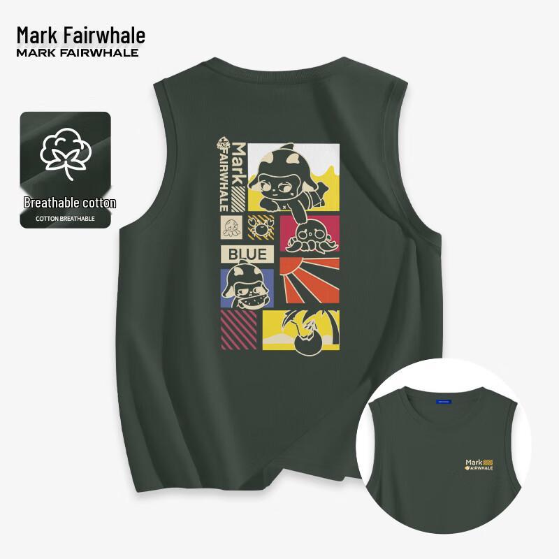 Mark Fairwhale Men's Graphic Loose-Fit Cotton Vest