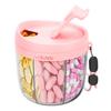 Pill Dispenser with 7 Compartments Anti-Mix Design Easy Access Pill Bottle Organizer Travel BPA-Free Pill Container