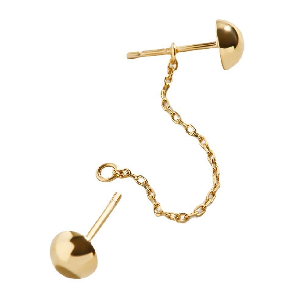 Double Fashionable Ball Earrings Elegant Alloy Jewelry Women For