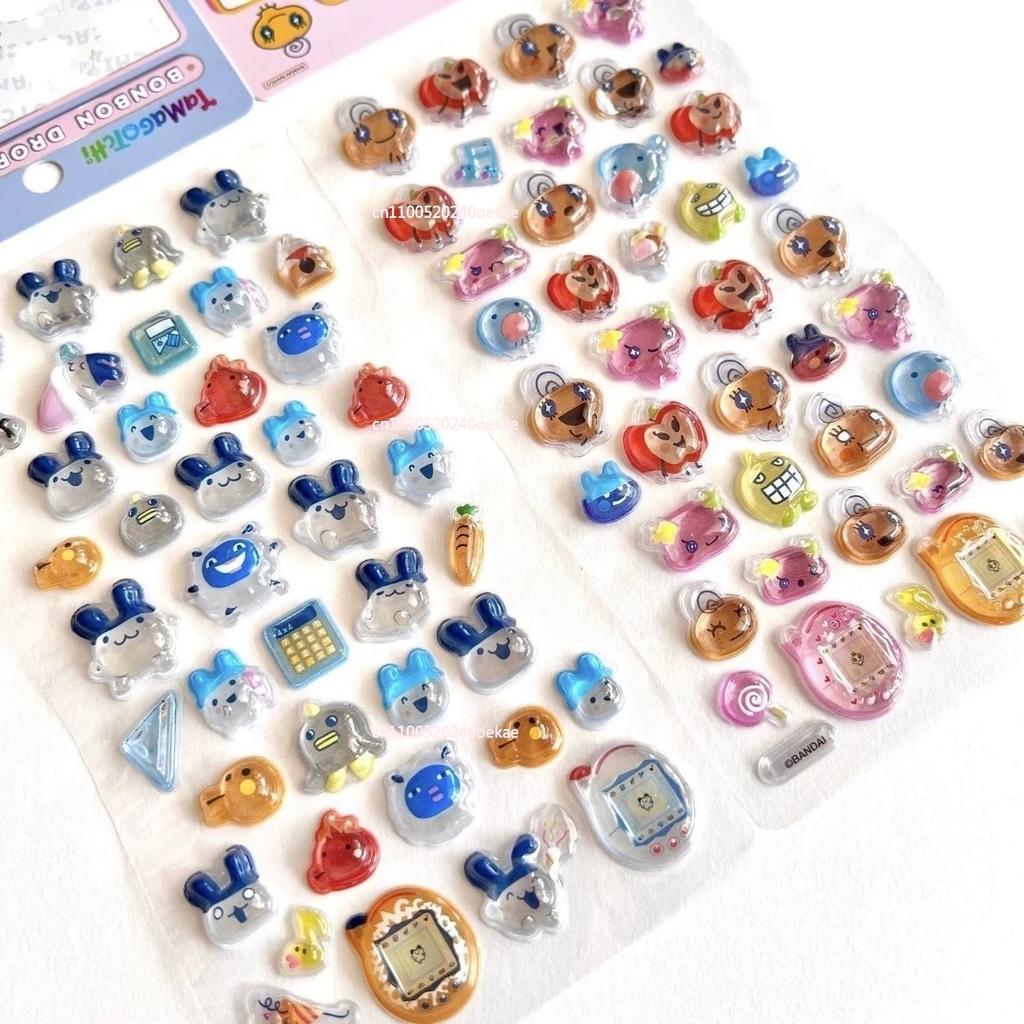 For Tamagotchi Stickers 3D Embossed Texture Cartoon Decorative Sticker Versatile DIY Nostalgic Digital Pet Theme Decoration