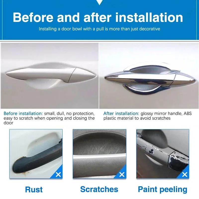 for Peugeot 5008 MK2 P87E 2017 2018 Chrome Door Handle Cover Car Accessories Stickers Rustproof Catch