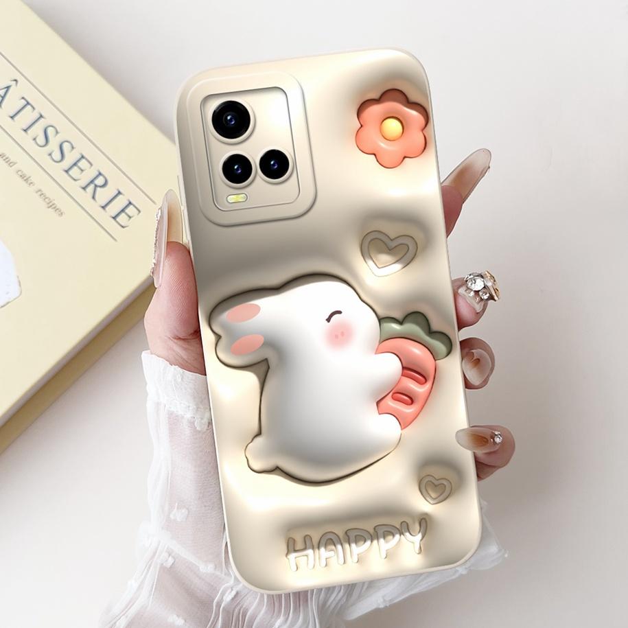For Vivo Y33s Case V2109 Shockproof Cover Cute Dinosaur Panda Fundas Cases For Vivo Y21 2021 Y21A Y21S Y21T Y33T VivoY33s Bumper
