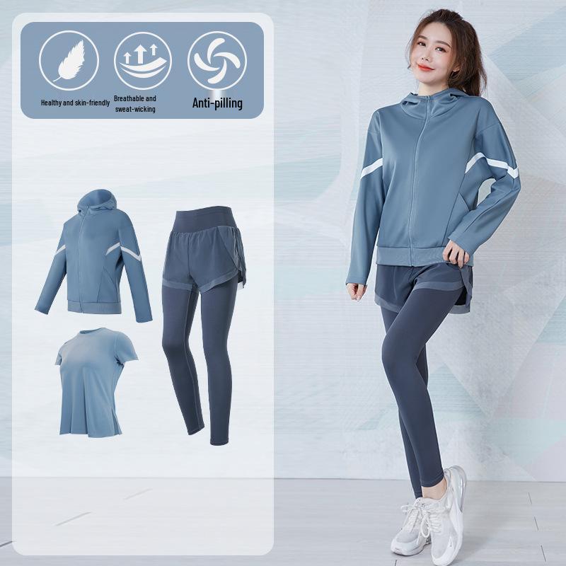 

Женский быстросохнущий комплект для йоги: Свободная, дышащая фитнес-одежда для весны/лета - Футболка с коротким рукавом для бега и тренировок на открытом воздухе. L