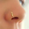 3Pcs/Set Retro Round Beads Nose Ring Earrings Nostril Hoop Body Piercing Jewelry 6mm/8mm/10mm