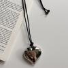 Korean Style Rope Neck Chain Necklace For Women Charm Metal Heart Pendant Collar Chain Choker Fashion Party Jewelry
