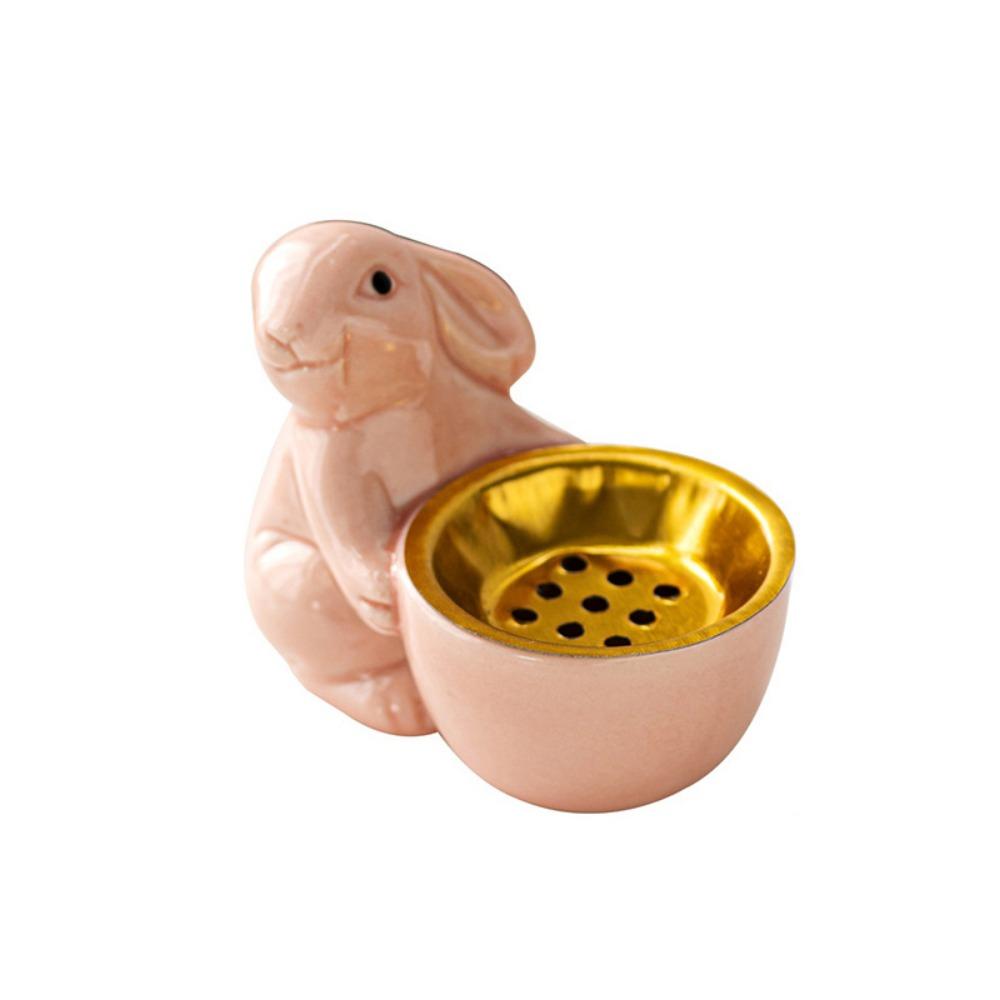 

Charming Little Rabbit Incense Stove Unique Ceramic Aromatherapy Tray Rabbit Incense Holder Gift Style 2