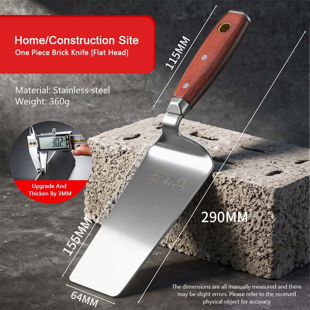 Stainless Steel Brick Trowel Thickened Body Bricklaying Tool Plastering Trowel  Wall Plastering