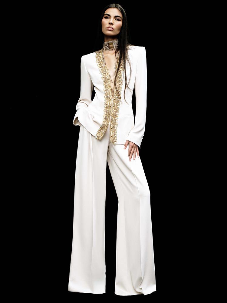 High Street Fashion Early Spring 2026 Embellished Jacket & Pants Set