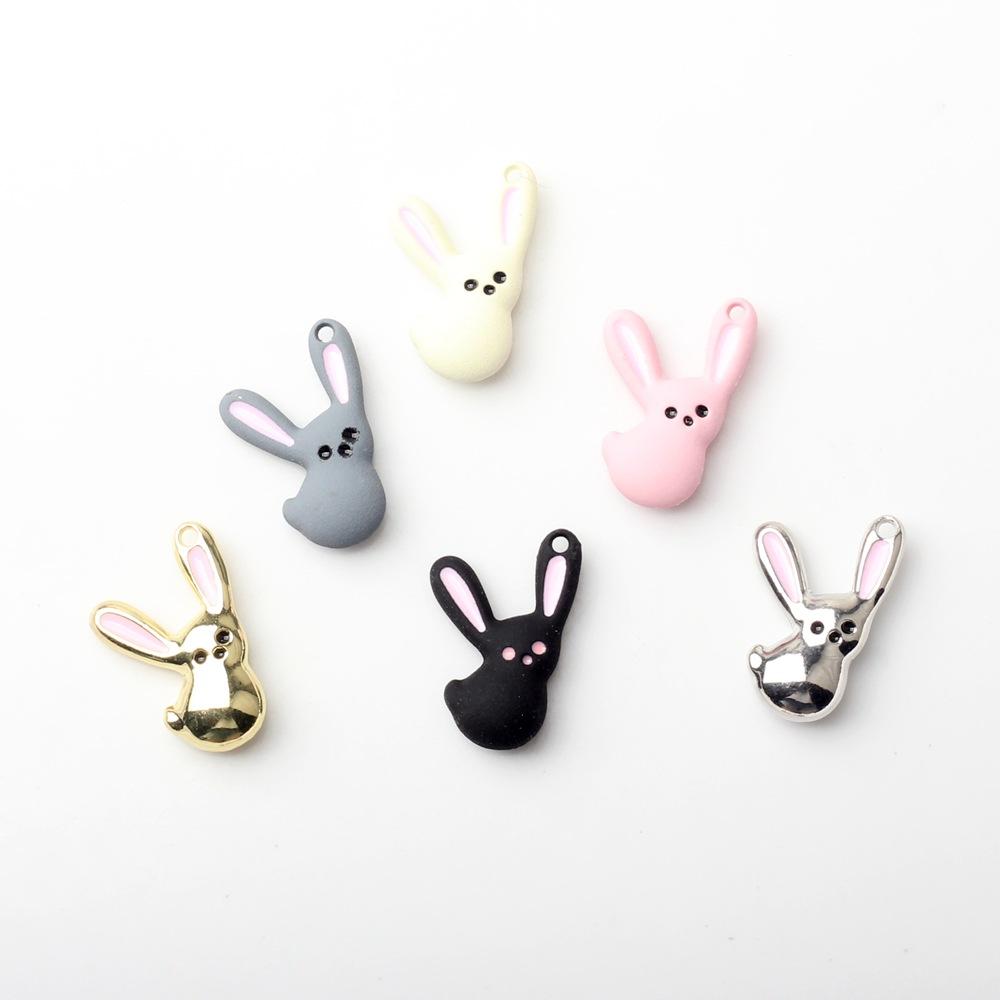 10pcs Color Cute Rabbit Animal Pendant Charms For Jewelry Making Handmade DIY Bracelet Earrings Necklace Key Chain Accessories
