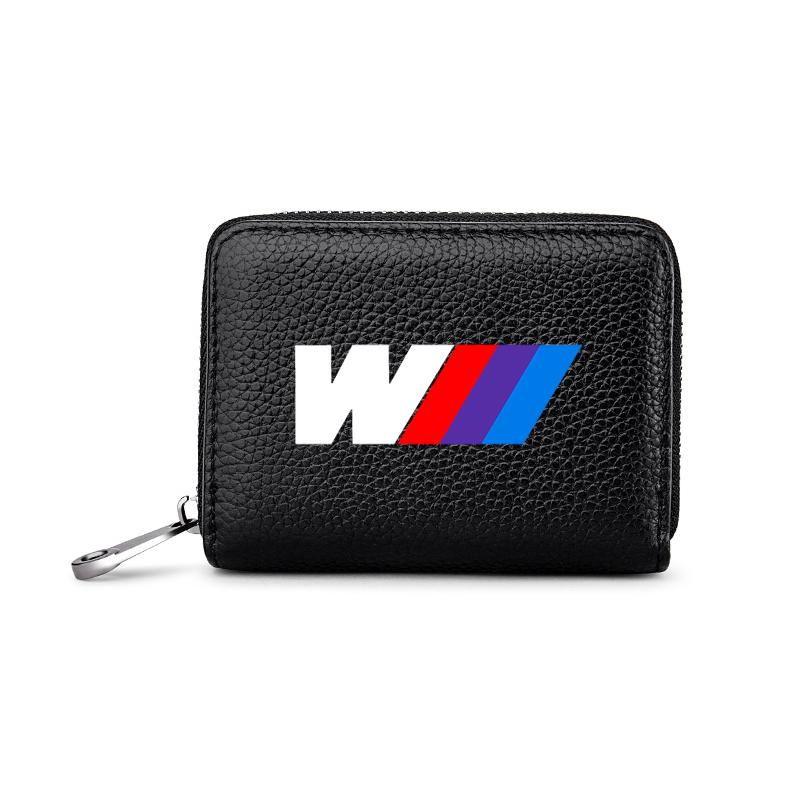 Skórzana Naszywka z LOGO M Portfel na Prawo Jazdy, Dowód Osobisty, Kartę Bankową dla BMW X7 X3 X4 X5 X6 Serii 3 4 5 6 7 Z4 M M3 M5 M6 E38 E39 E46 E53 E60
