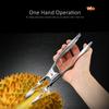 GEDO LFGB Certification 304 Stainless Steel Kitchen Durian Opener Strengthen and Power Save Handle Watermelon Cracker for Party
