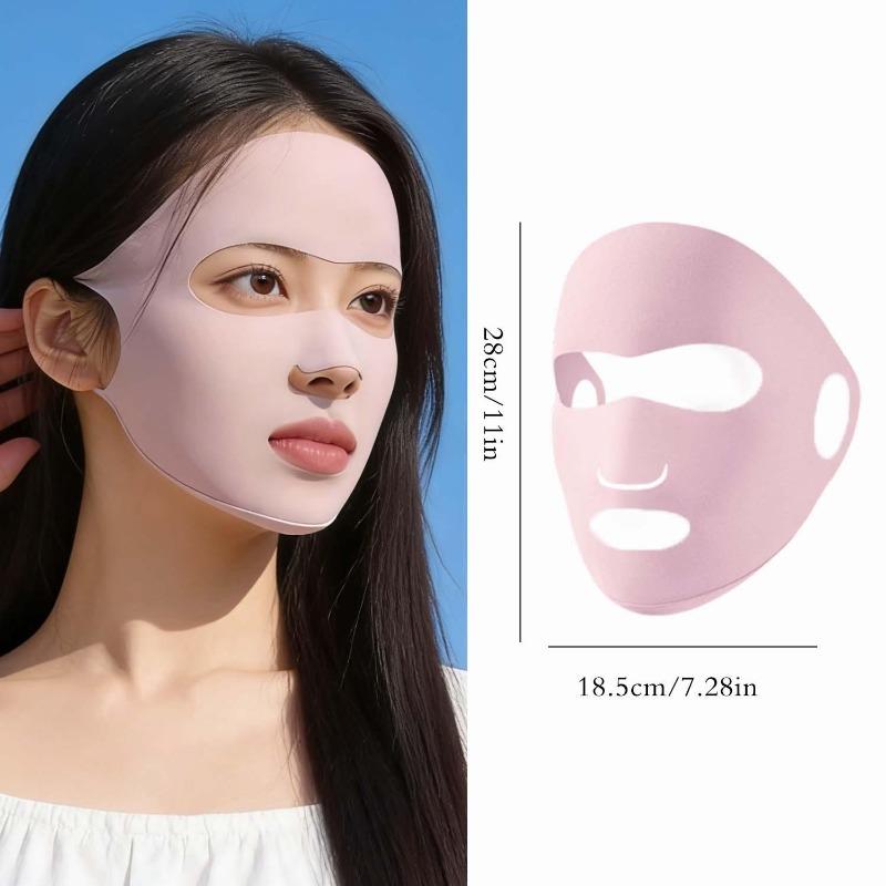 Women s Full-Face Ice Silk Sun Protection Mask for Summer Outdoor Sports, Breathable and UV-Resistant Full-Face Mask розовый