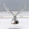 Fliegender Adler Motorhaubenfigur Aufkleber Vögel Logo Passt für Auto 3D Stehend Haube Motorhaube Universelles Emblem Abzeichen Aufkleber, Gold/Silber