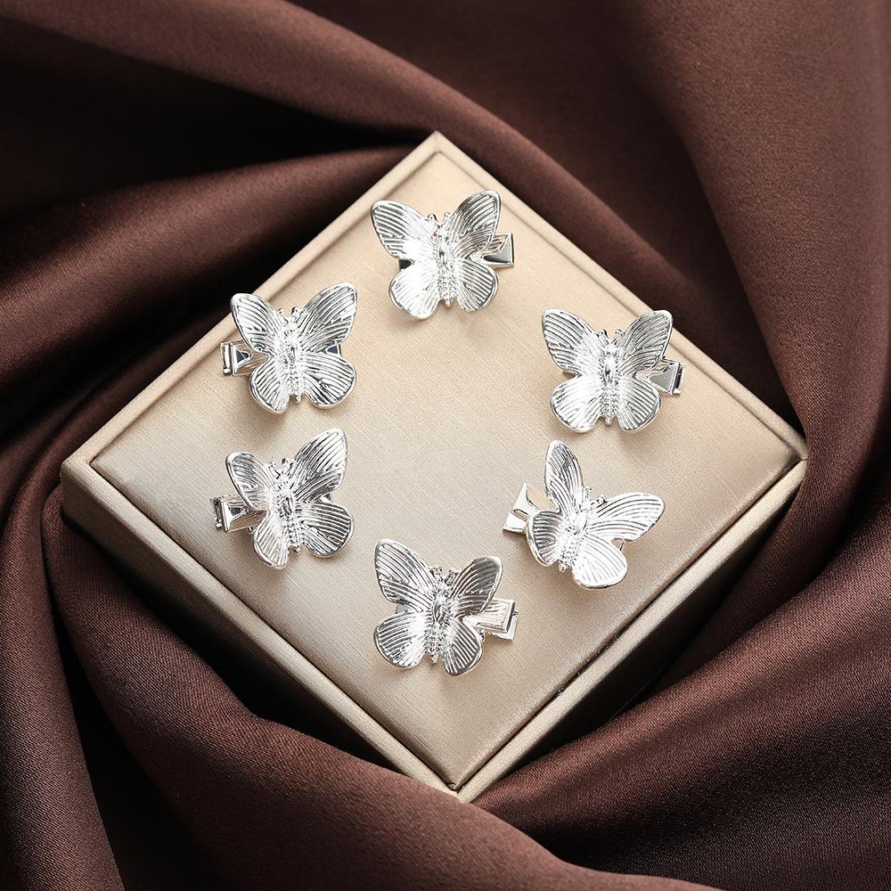 European and American fashion personalized double-layer butterfly hairpin butterfly pattern hairpin small fresh creative niche duckling clip cm