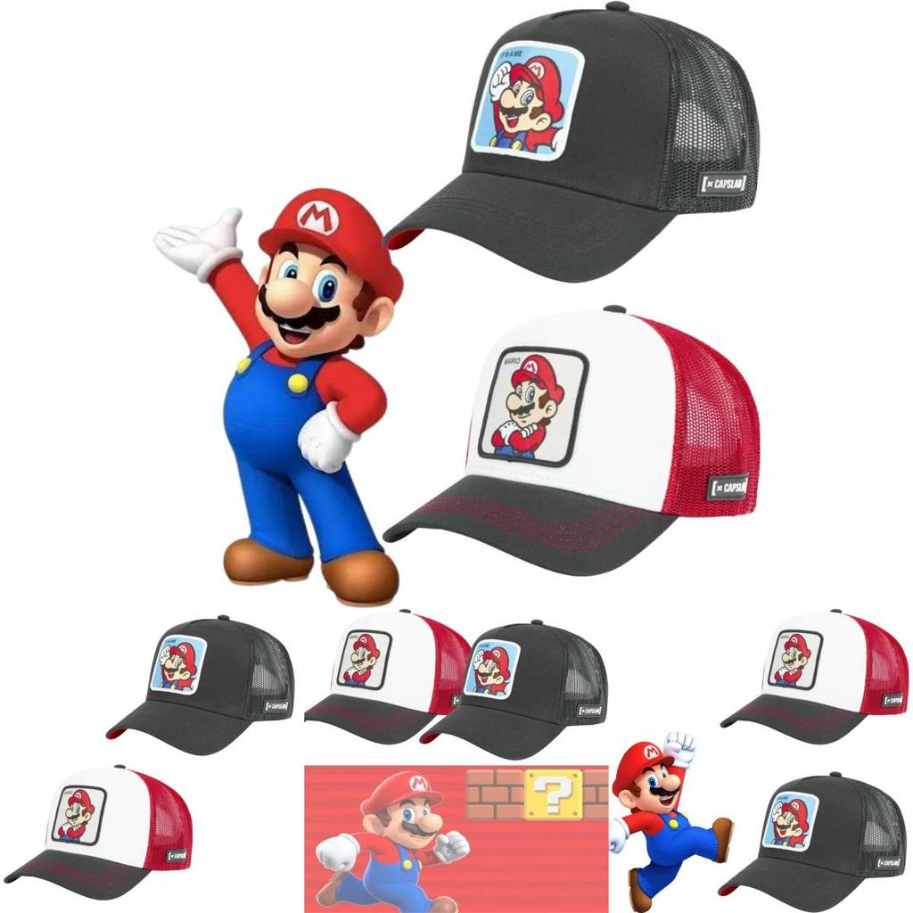 Mario Cartoon Baseball Cap Breathable Hip-hop Duck Tongue Cap For Summer