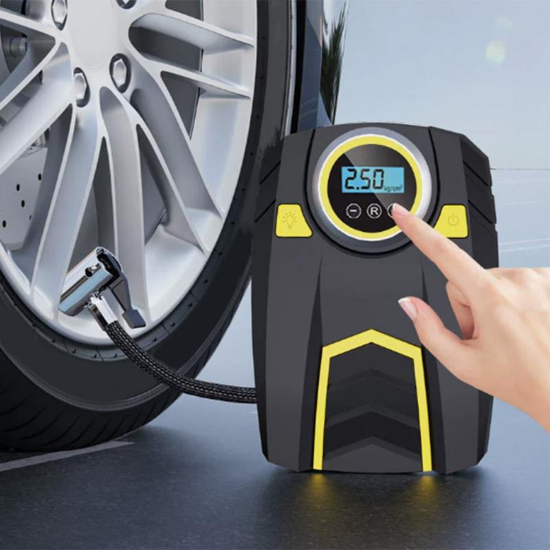 Portable Air Compressor Tire Inflator Portable Air Compressor 3 Gears Brightness Compact Multi-Function Accessories For Sports