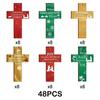 AssortedColor Christmas Tree Decor Wooden Cross – Symbol Of Faith And Holiday Cheer Ornament Hope