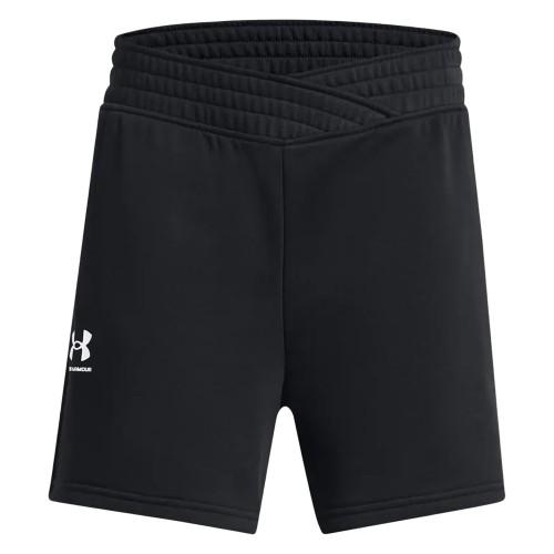 Under Armour Girls Rival Terry Cross Front Shorts