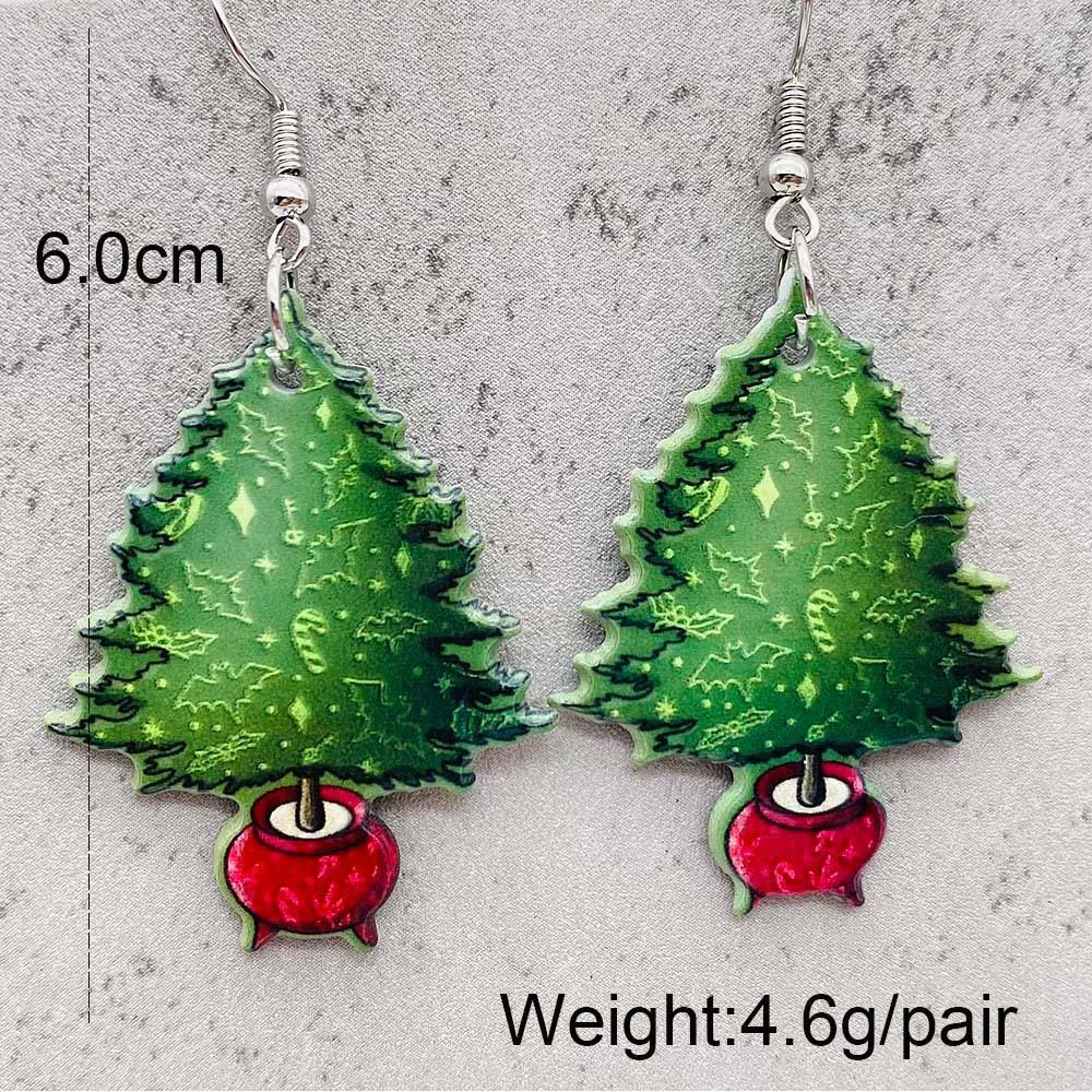 Quirky Holiday Jewelry: Snowman, Candy Cane, and Snowflake Acrylic Christmas Earrings