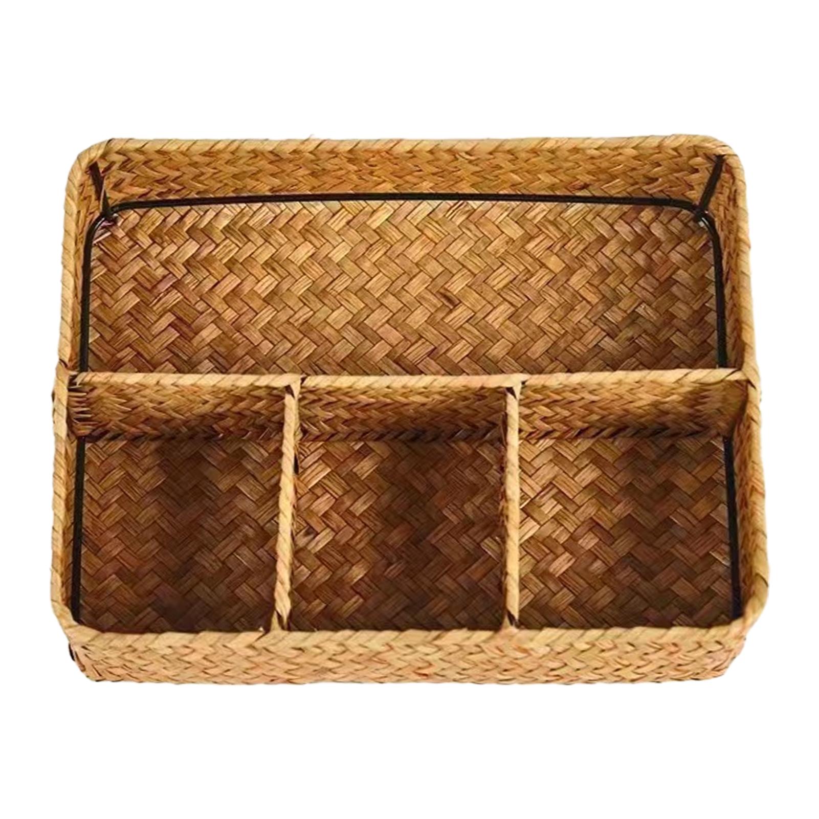 

Woven Storage Baskets Seagrass Storage Basket Handmade Storage Baskets Home Sundries Organizer Baskets Multifunction Baskets