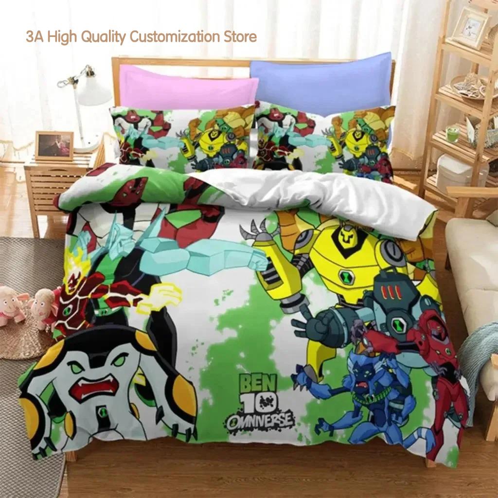 3d Print Ben Alien Force 10 Teenage Hacker Bedding Set Boys Girls Twin Queen Size Duvet Cover Pillowcase Bed Boys Adult