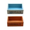 Wooden Succulents Planter Box Desktop Storage Box Retro Rustic Plant Container for Micro Landscape Succulents Small Plants Home Office Decor