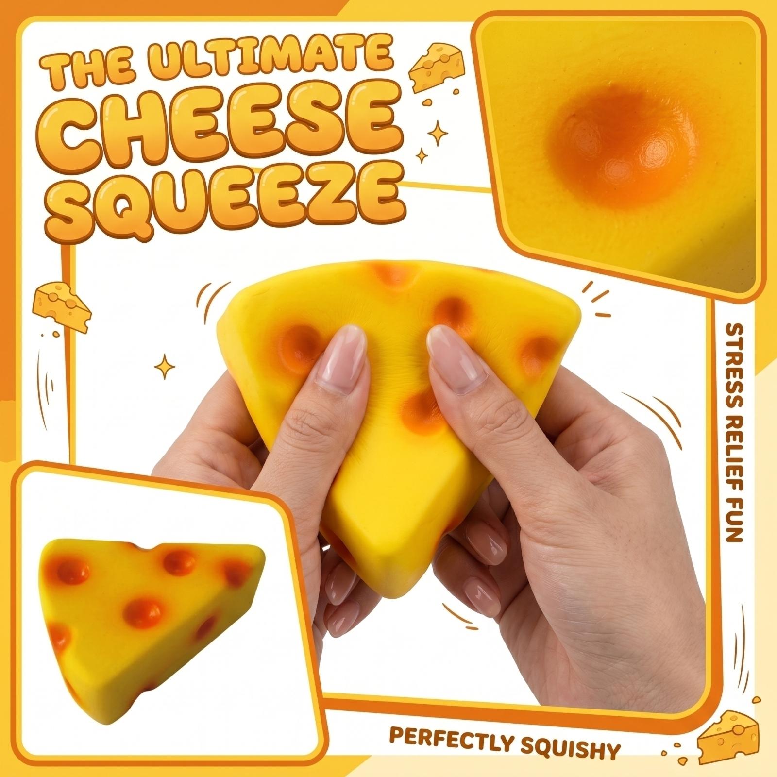 

Slow Rising Bread Toast Stress Relief Toy Squeeze Simulation Food Shaped Soft PU Foam for Kids and Adults One Size