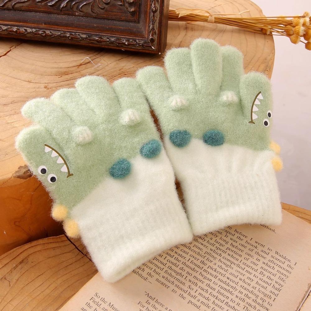 Children's Warm Tools Plush Gloves Five-finger Warm Full Cover Glove