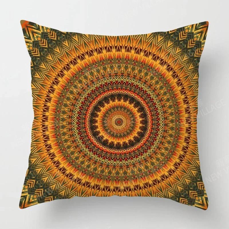Fall Home Decor Autumn Living Room Throw Pillow Cover Sofa Boho Cushion Cover Mandala