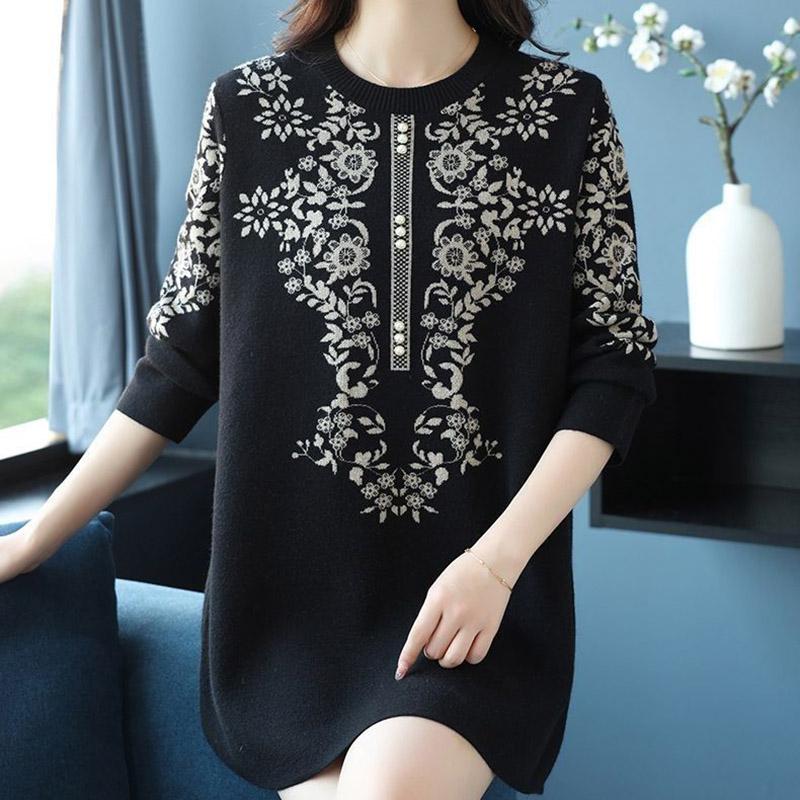 Sweater for Women Oversize Winter Thickened Pullover Warm Knitted Layer Stretchy Long Sleeve Jumper Tops