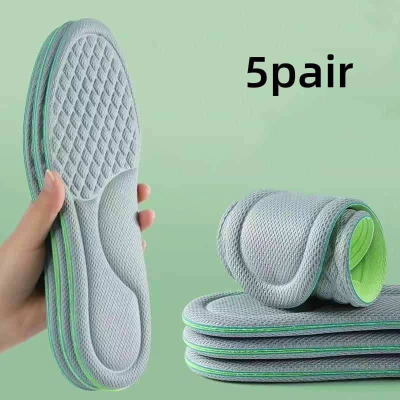 5/3/1pair Absorb-Sweat Massage Sport Insole Soft Memory Foam Insoles for Shoes Men Women Feet Orthopedic Shoe Sole Running