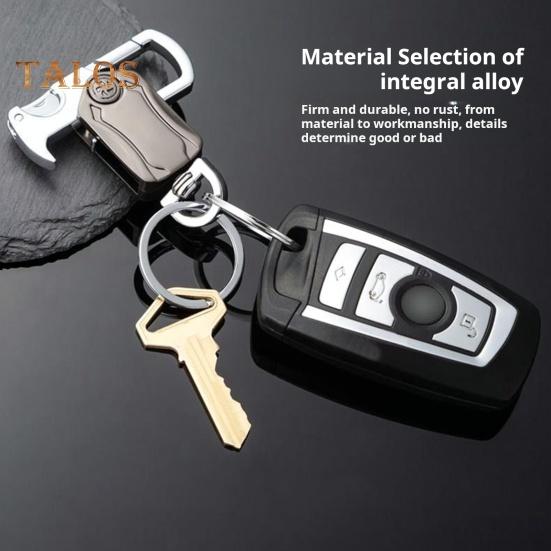Portachiavi Multifunzionale Robusto Moschettone Clip Apribottiglie Fidget Spinner Coltello Materiale in Lega di Zinco Portacellulare Portachiavi