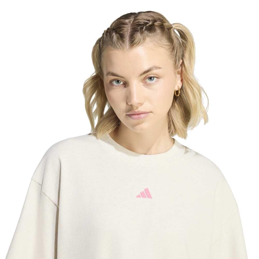 Studio for Women LA310 Chalk White 2L [Adidas] Short-Sleeve 3-Stripes T-Shirt mel. (KX3166)