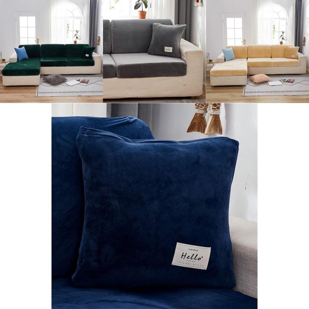 Stretch Velvet Sofa Cushion Cover Elegant Home Decor Velvet Seat Slipcover