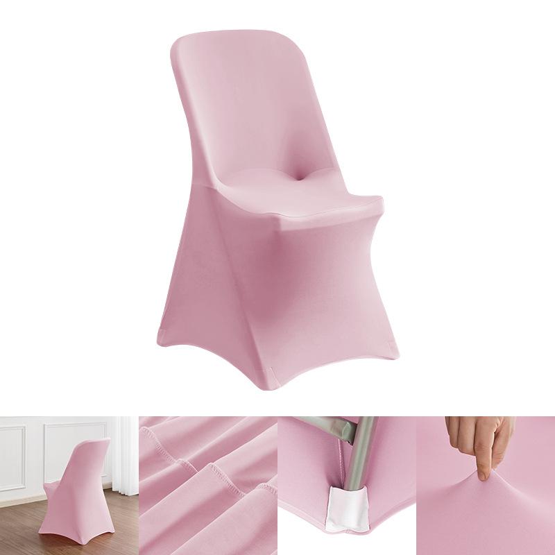 Nordische dehnbare rutschfeste einfarbige Stuhlhusse für Büro, Besprechung, Hochzeit, Bankett und Esszimmer.