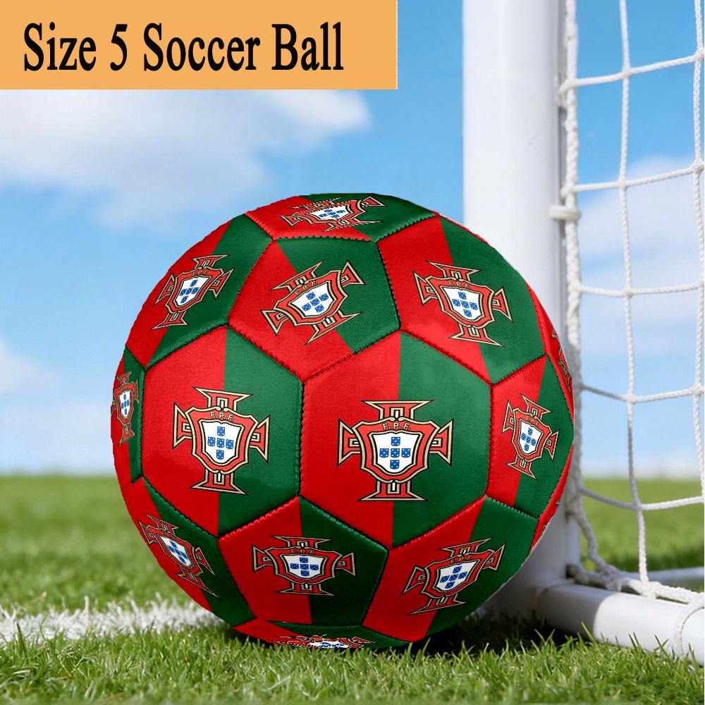 Portugal's National Emblem Size 5 Soccer Ball,Indoor/Outdoor Suitable for Training Matches Tournaments Practice Games Perfect Gift for Fan