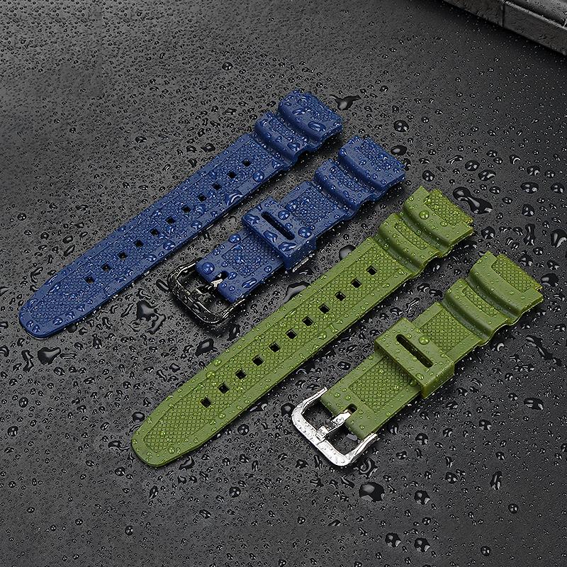 Resin Silicone Strap for Casio Watch Band SGW-300 SGW-300H/400/500 AE1200 AE1100 MRW-200 W218H Waterproof Rubber Sport Watchband