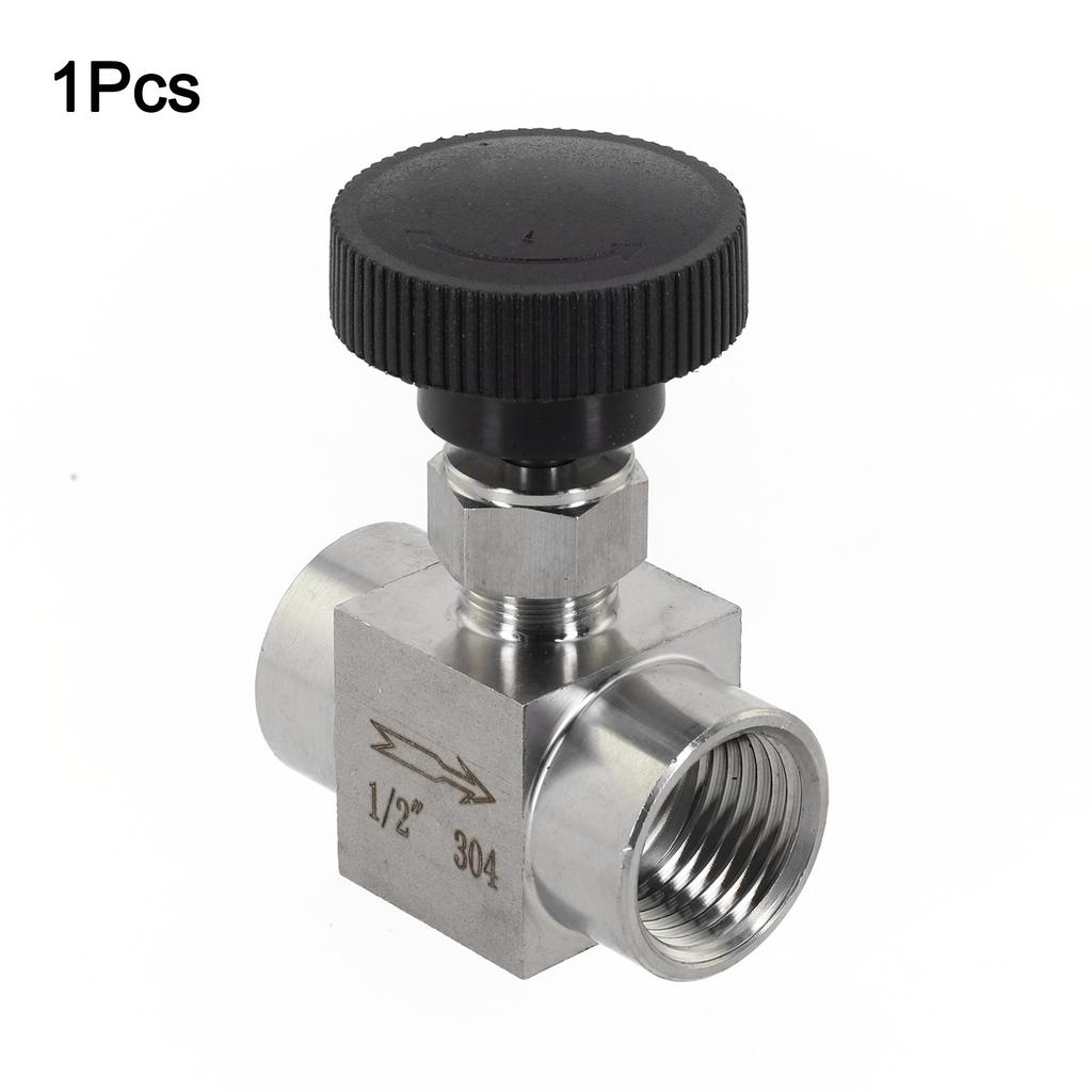 1pcs 1/2'',1/8'',3/8'',1/4'' BSP/NPT Female Male Elbow Needle Valve Crane 304 Stainless Steel Flow Control Water Gas Oil Propane