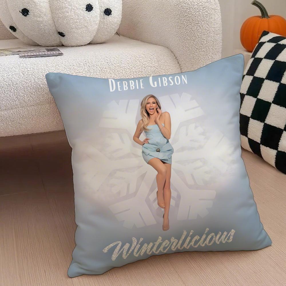 Debbie Gibson Pillow Case Anti-dustmite Pillowcase Invisible zipper silky short plush Sofa cushion cover